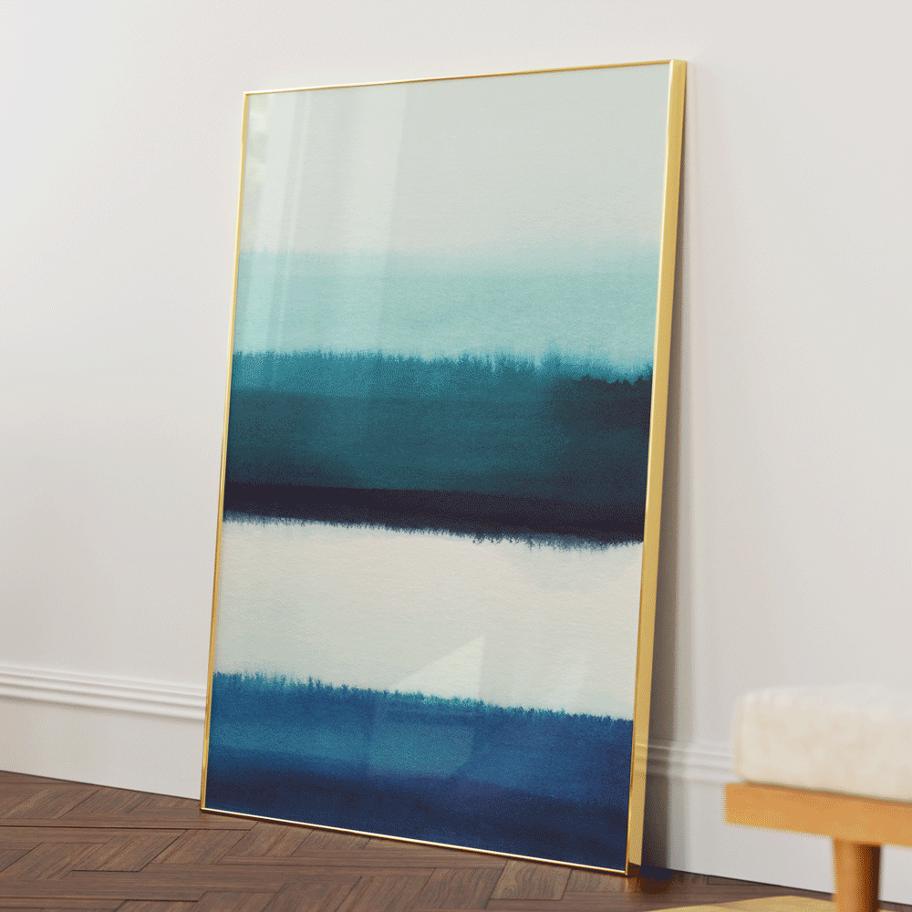 Vessel of Pride 2 Abstract Wall Art-Gold Metal Frame-Nook At You