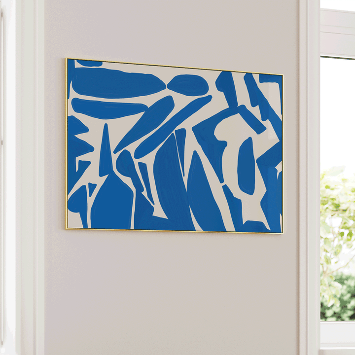 Voyage Abstract Art Paintings-Gold Metal Frame-Nook At You