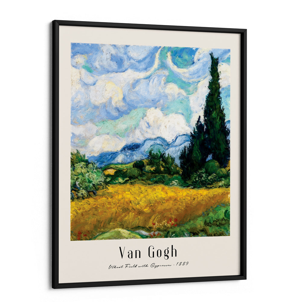 Vincent Van Gogh - Wheat Fields 1889 Nook At You Matte Paper Black Frame