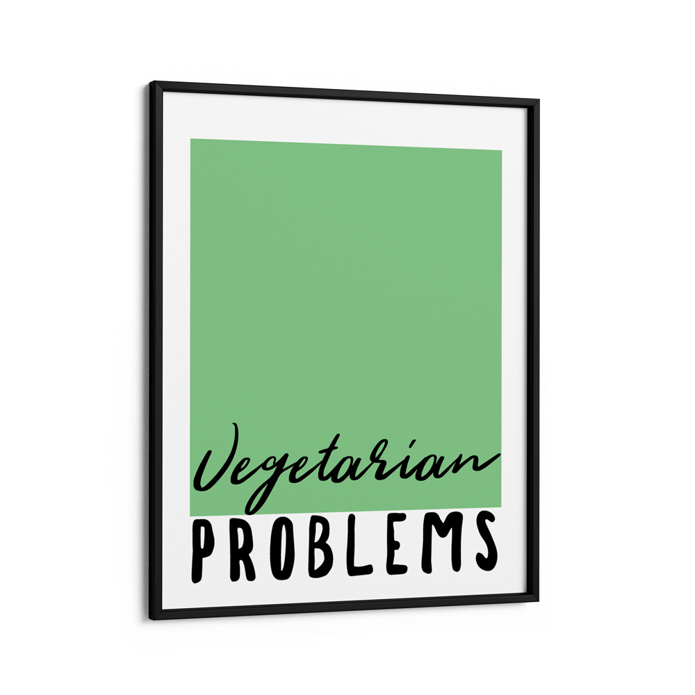 Vegetarian Problems Nook At You Matte Paper Black Frame