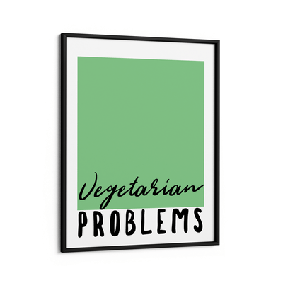 Vegetarian Problems Nook At You Matte Paper Black Frame