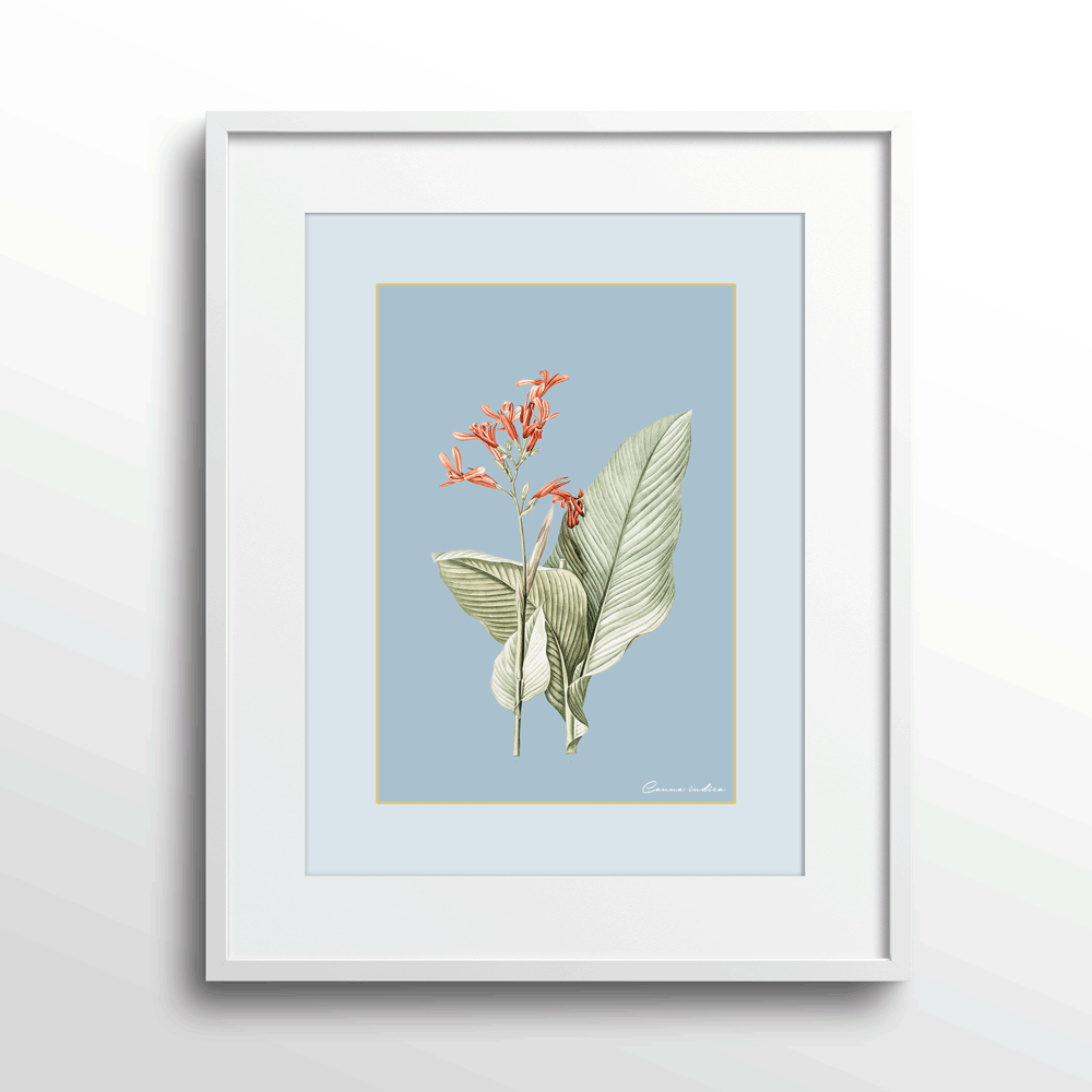 Blossom Bliss - Powder Blue Nook At You Matte Paper White Frame With Mount
