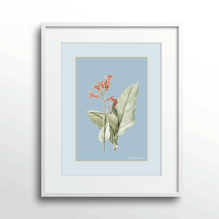 Blossom Bliss - Powder Blue Nook At You Matte Paper White Frame With Mount