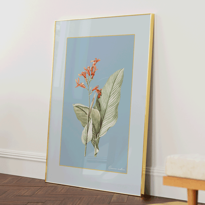Blossom Bliss - Powder Blue Nook At You Matte Paper Gold Metal Frame