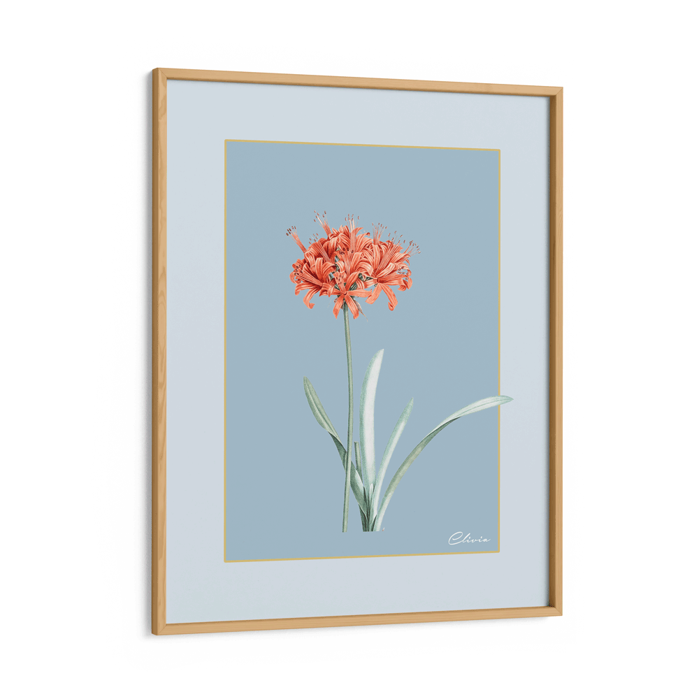 Ruby Blossom - Powder Blue Nook At You Matte Paper Wooden Frame