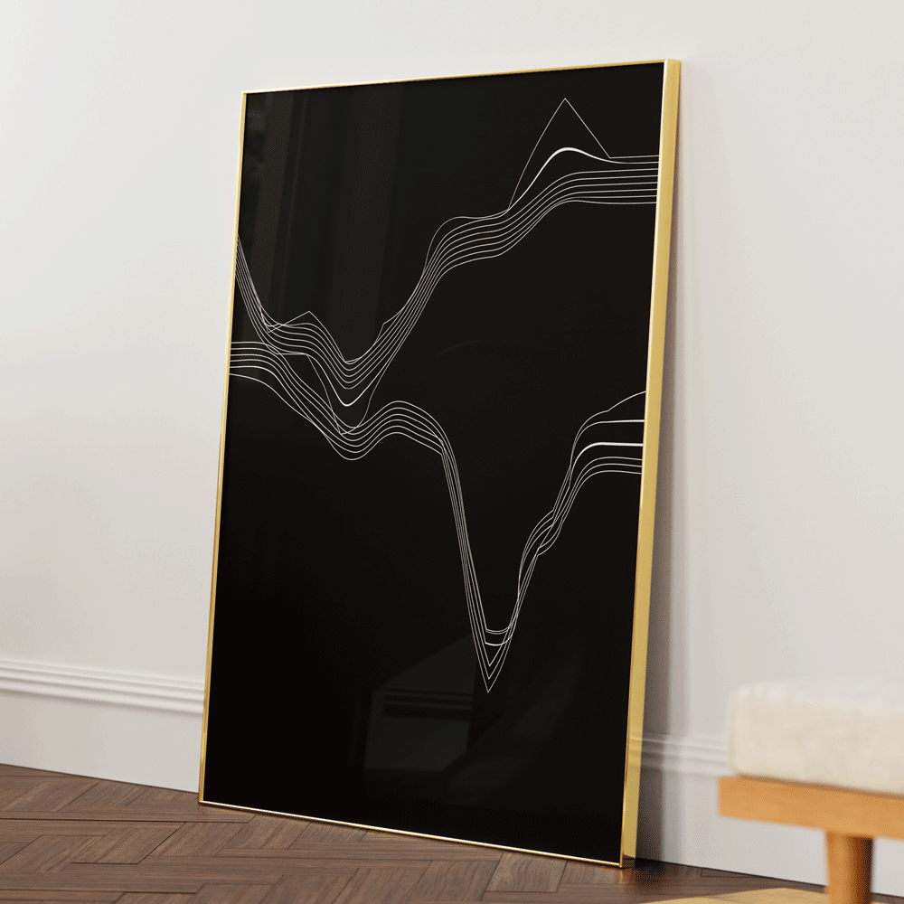 Wavelength Nook At You Matte Paper Gold Metal Frame