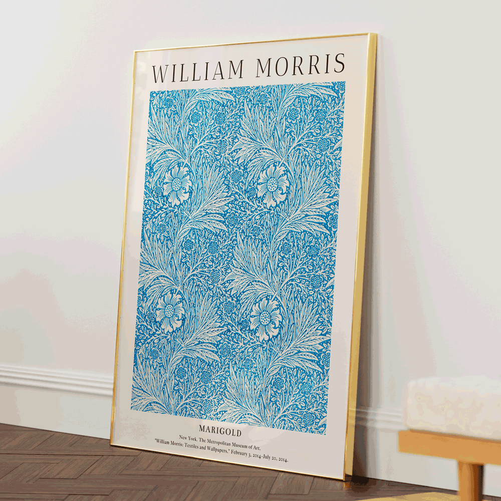 William Morris - Marigold Nook At You Matte Paper Gold Metal Frame
