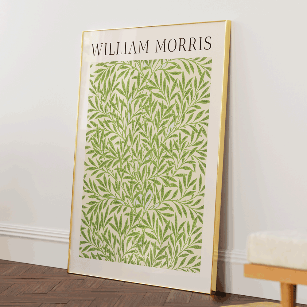 William Morris - Scroll Nook At You Matte Paper Gold Metal Frame
