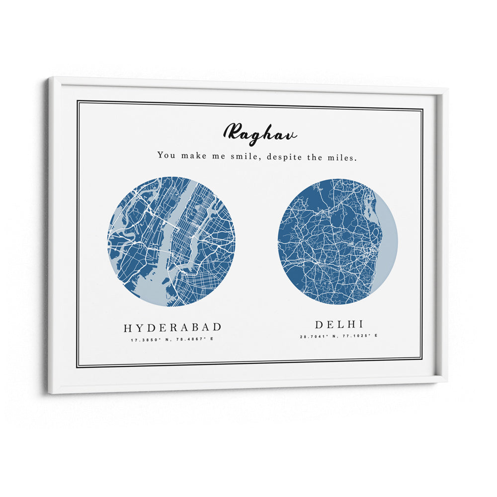 Dual Expression - Classic Blue (Pantone of the Year 2020) Nook At You Matte Paper White Frame