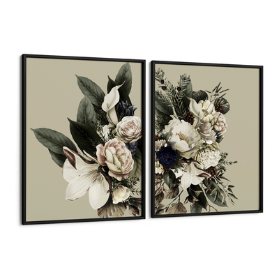 Winter Bouquet Set of 2 Nook At You Matte Paper Black Frame
