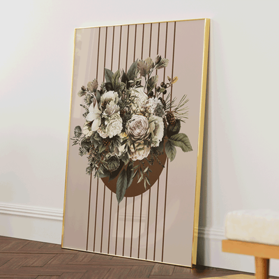 Winter Bouquet Nook At You Matte Paper Gold Metal Frame