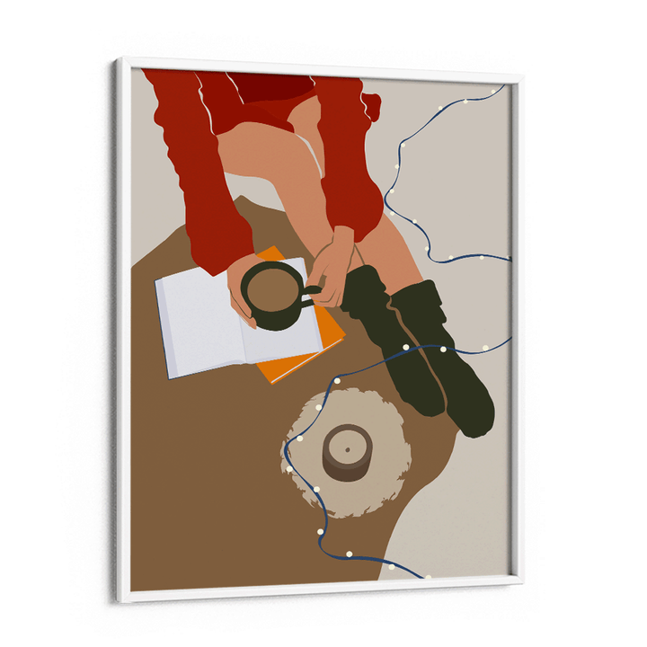 Hot Cocoa Winters Nook At You Matte Paper White Frame