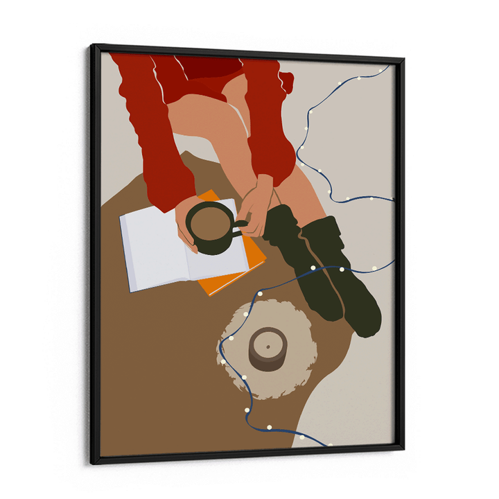 Hot Cocoa Winters Nook At You Matte Paper Black Frame