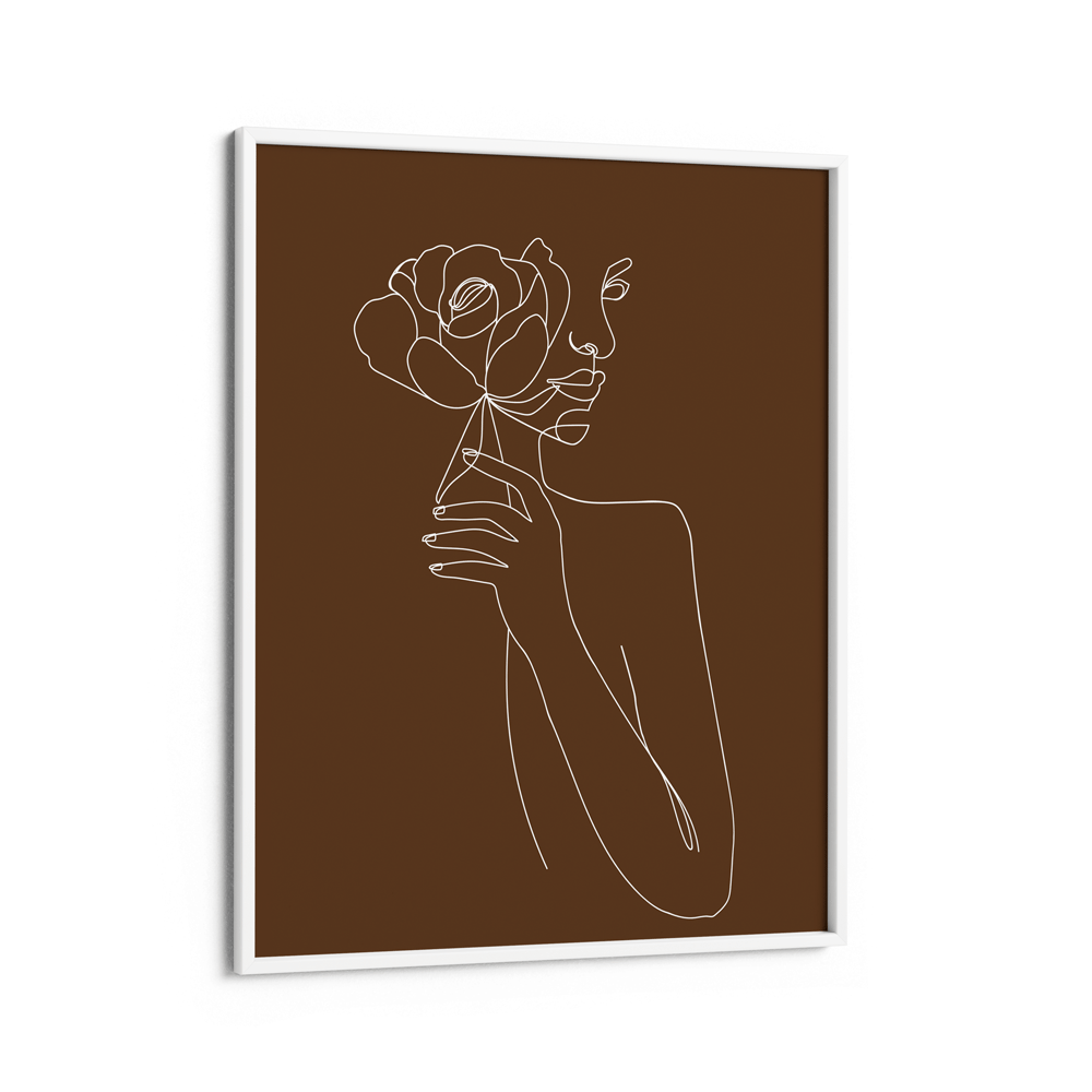 Clarity - Brown Nook At You Matte Paper White Frame
