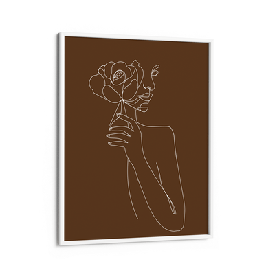 Clarity - Brown Nook At You Matte Paper White Frame
