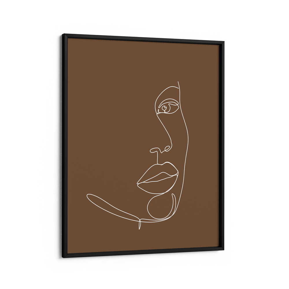 Partial - Brown Nook At You Matte Paper Black Frame