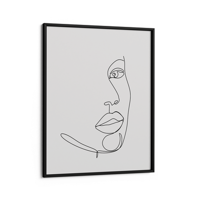 Partial - White Nook At You Matte Paper Black Frame