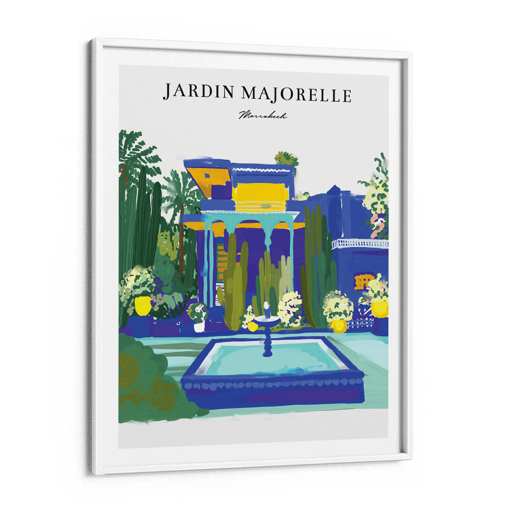 Jardin Majorelle Nook At You Matte Paper White Frame