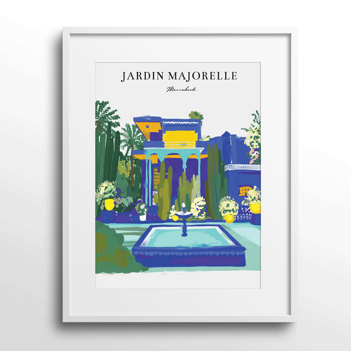 Jardin Majorelle Nook At You Matte Paper White Frame With Mount