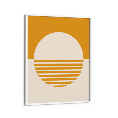 Abstract Sun Block Nook At You Matte Paper White Frame
