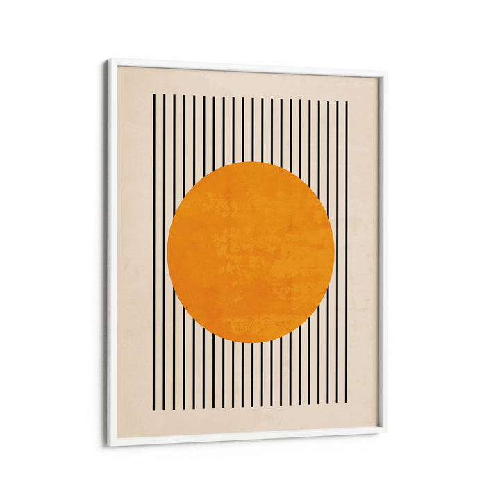 Sun Colour Block Abstract Art Prints-White Frame-Nook At You