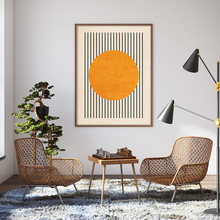 Sun Colour Block Abstract Art Prints-Rolled Art-Nook At You