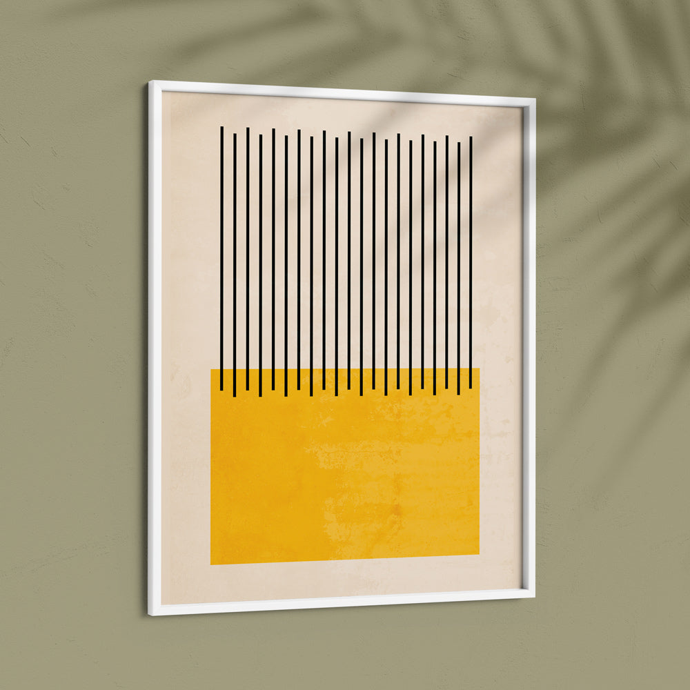 Lemon Colour Block Abstract Art Prints-Nook At You