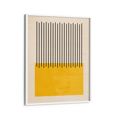 Lemon Colour Block Nook At You Matte Paper White Frame