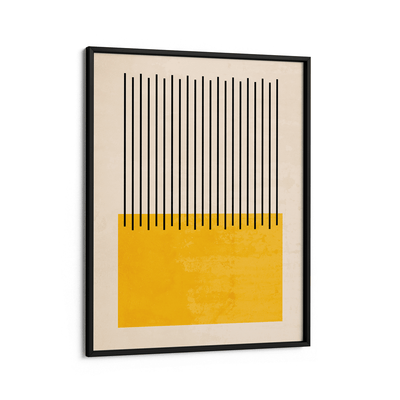 Lemon Colour Block Nook At You Matte Paper Black Frame