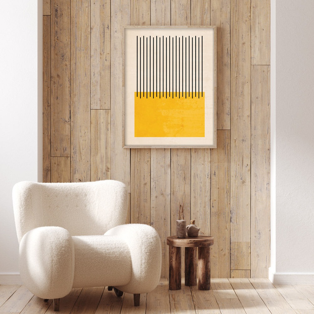 Lemon Colour Block Abstract Art Prints-Nook At You