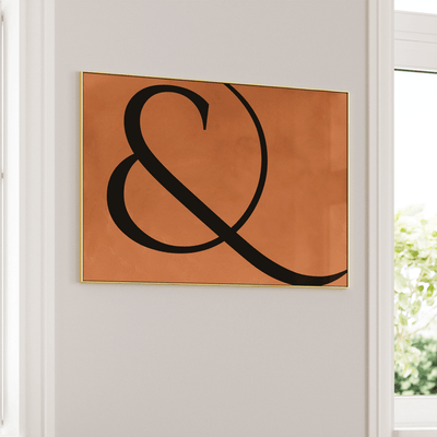 "&" Nook At You Matte Paper Gold Metal Frame