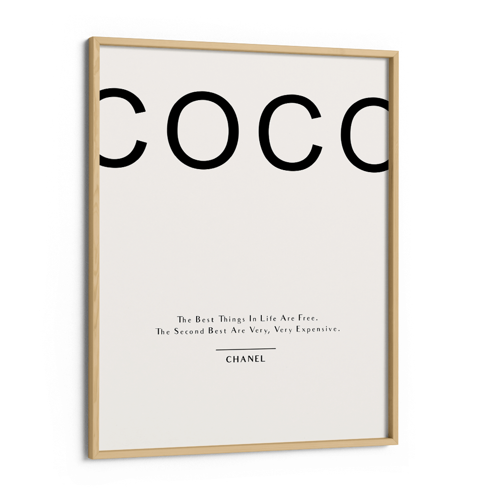 COCO Chanel - White Nook At You Matte Paper Wooden Frame